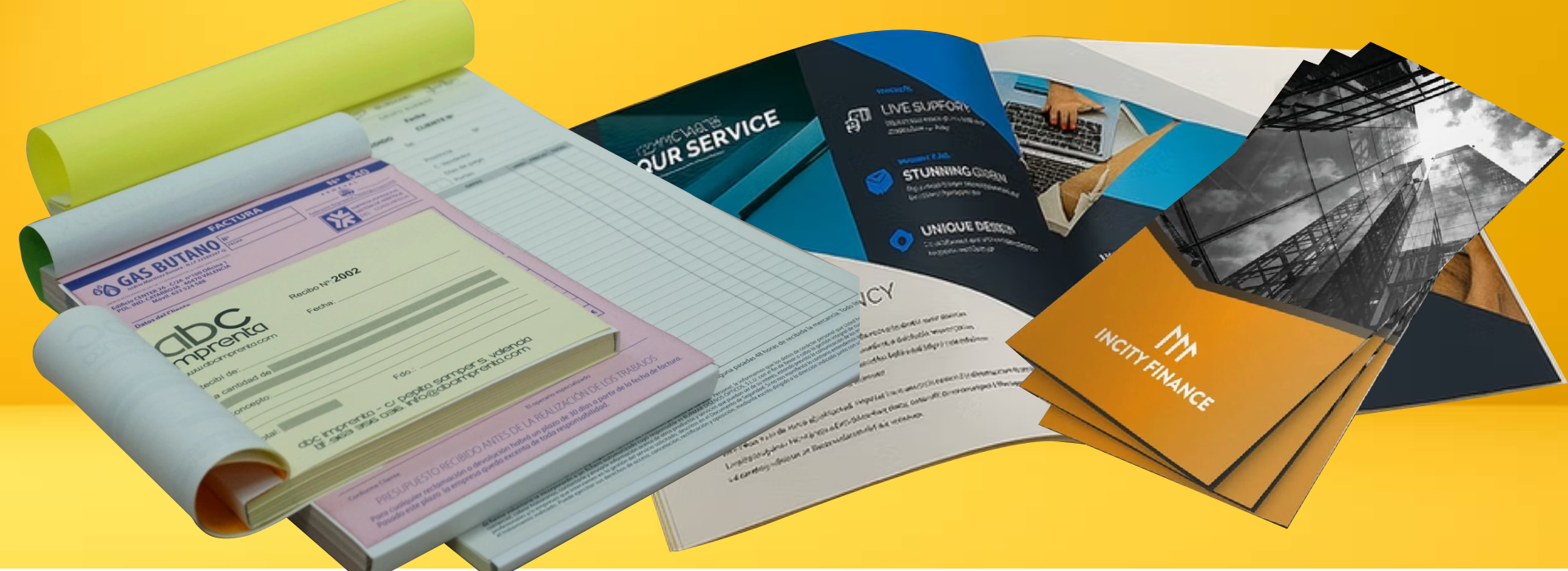 Papelería corporativa en Extremadura: tarjetas de visita, flyers y carpetas en Cáceres y Badajoz